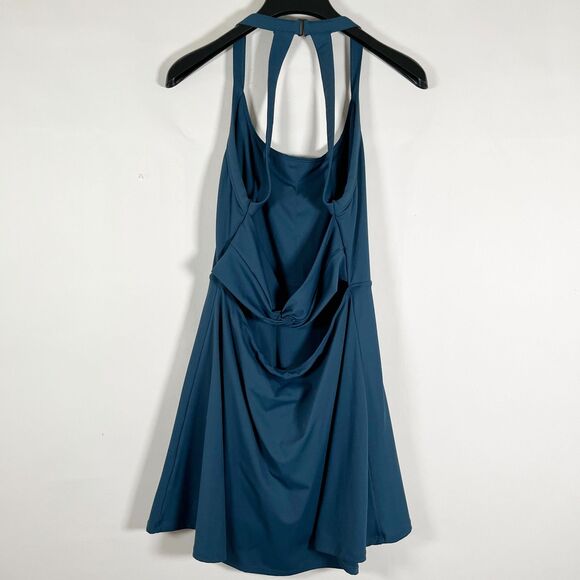 Halara Backless Twisted Active Dress Easy Peezy Majolica Blue XL Longer Length - Picture 4 of 10